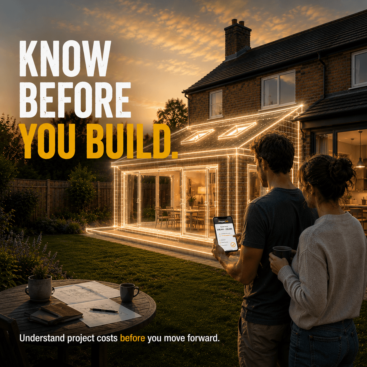 Know before you build. Understand project costs before you move forward.