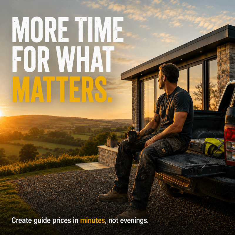 More time for what matters. Create guide prices in minutes, not evenings.